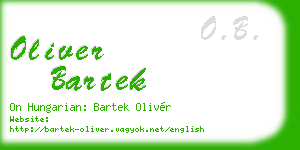 oliver bartek business card