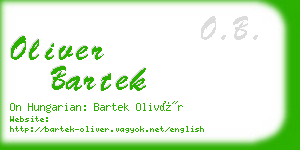 oliver bartek business card